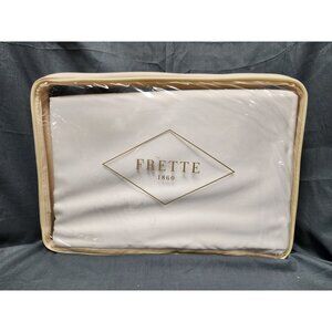 Frette Raso Fitted King Sheet 79 In x 81 In 100% Cotton Bedding Milk NEW!